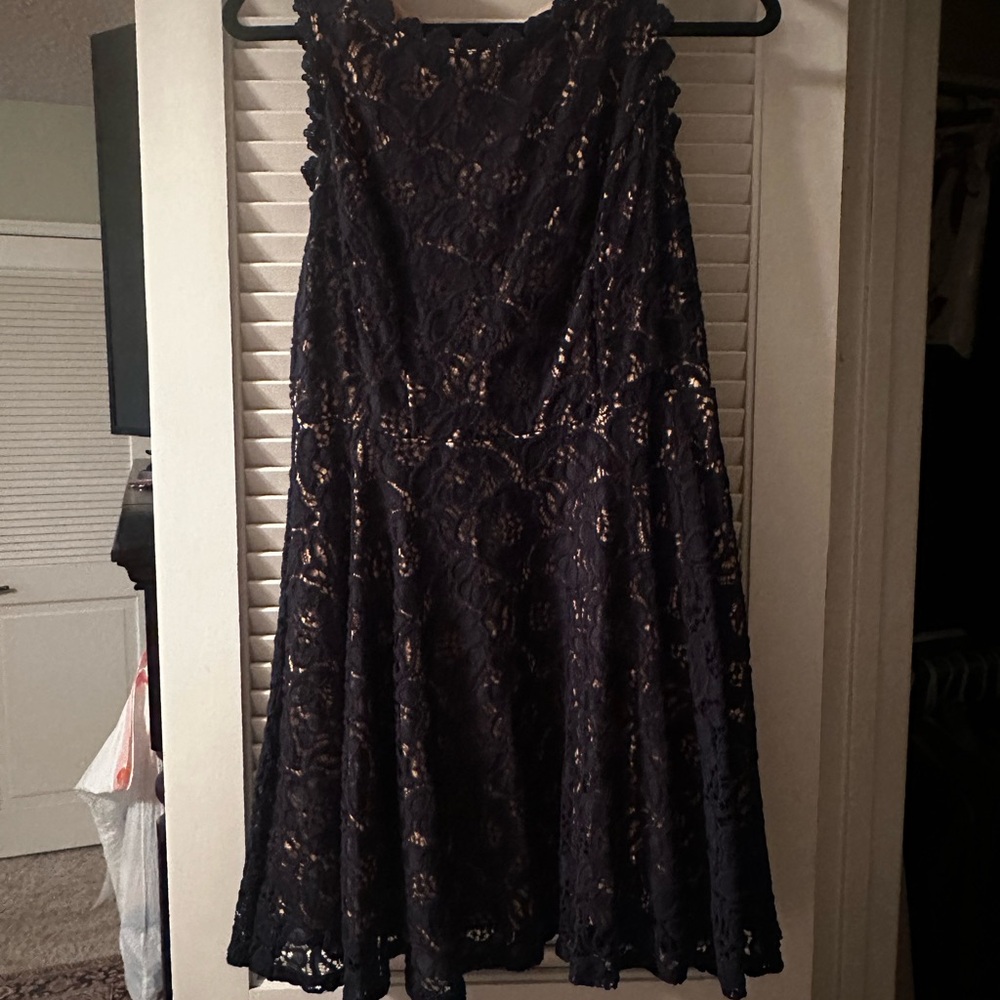 City Studio Navy Lace Mini Dress